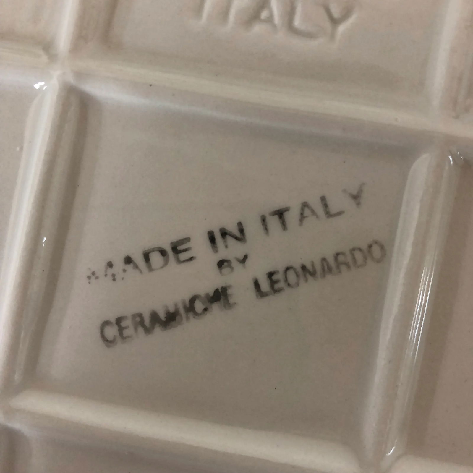 Hand Painted Celery Ceramic Mold Italian Trivet - 7