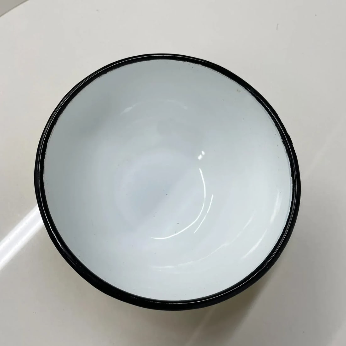1970s Yellow White & Black Modern Poland Huta Silesia Enamelware Bowl - 4