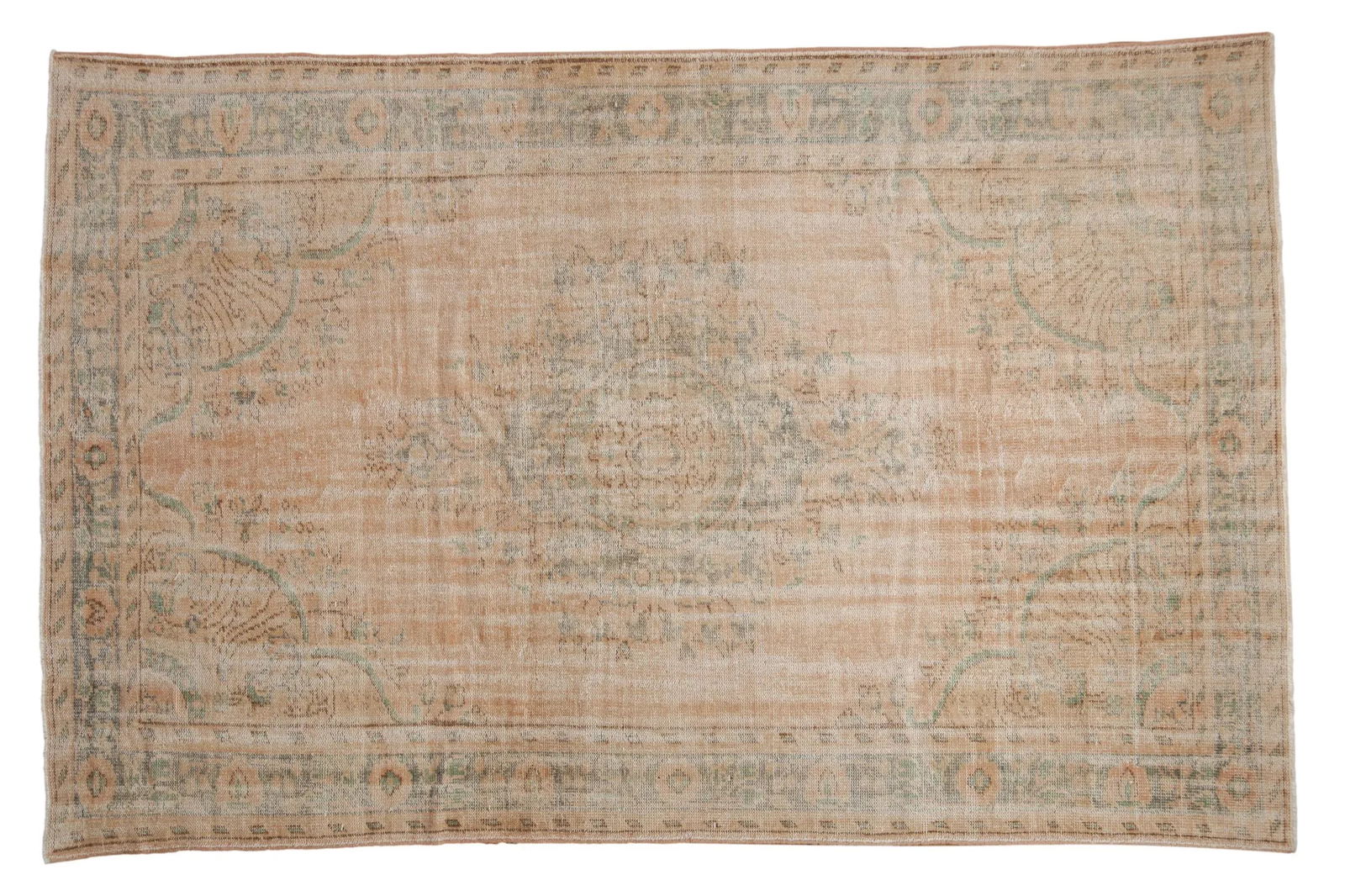 Vintage Distressed Oushak Rug - 6'3" X 9'7" - 10