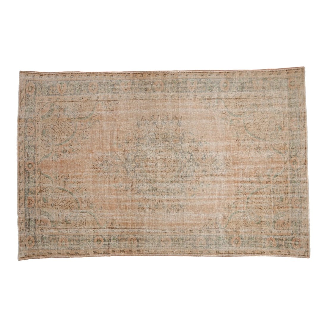 Vintage Distressed Oushak Rug - 6'3" X 9'7" (1 of 10)