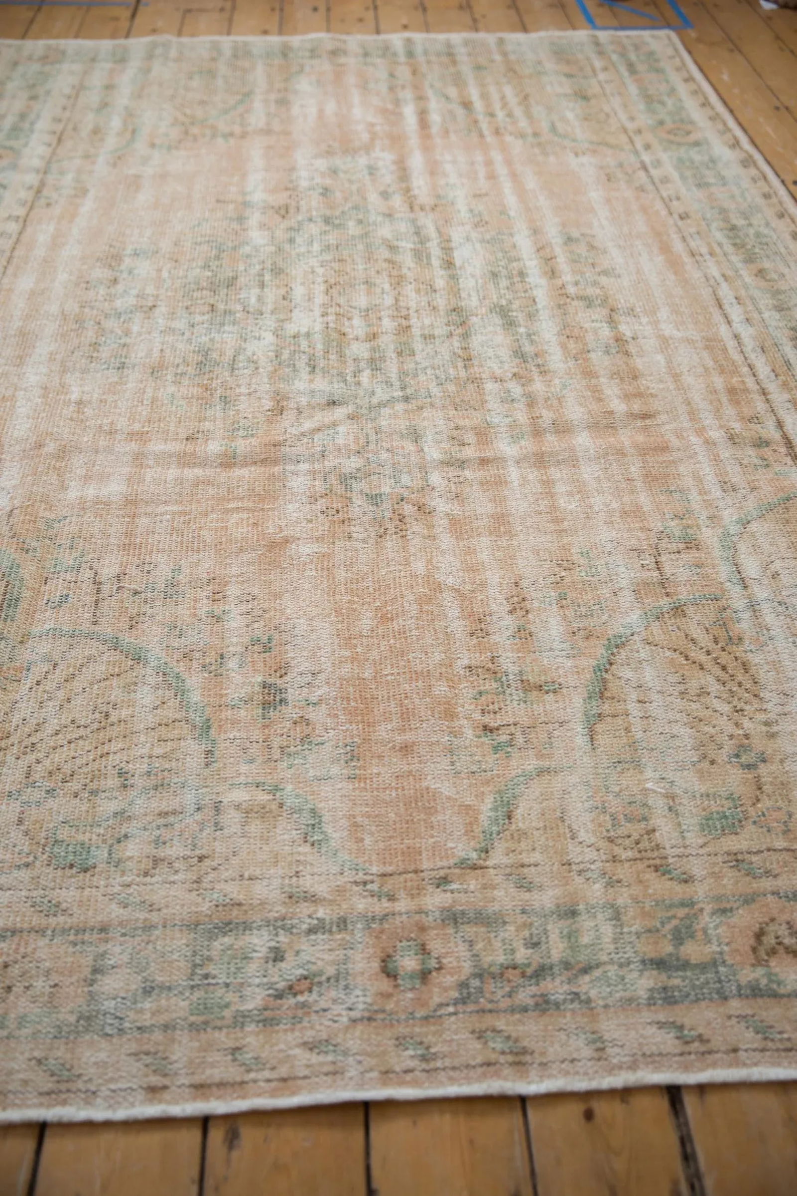 Vintage Distressed Oushak Rug - 6'3" X 9'7" - 5