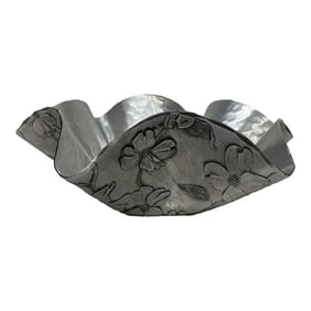 Wendell August Forge Sculptural Serving Dish Dogwood Blossom Grove City, Pa