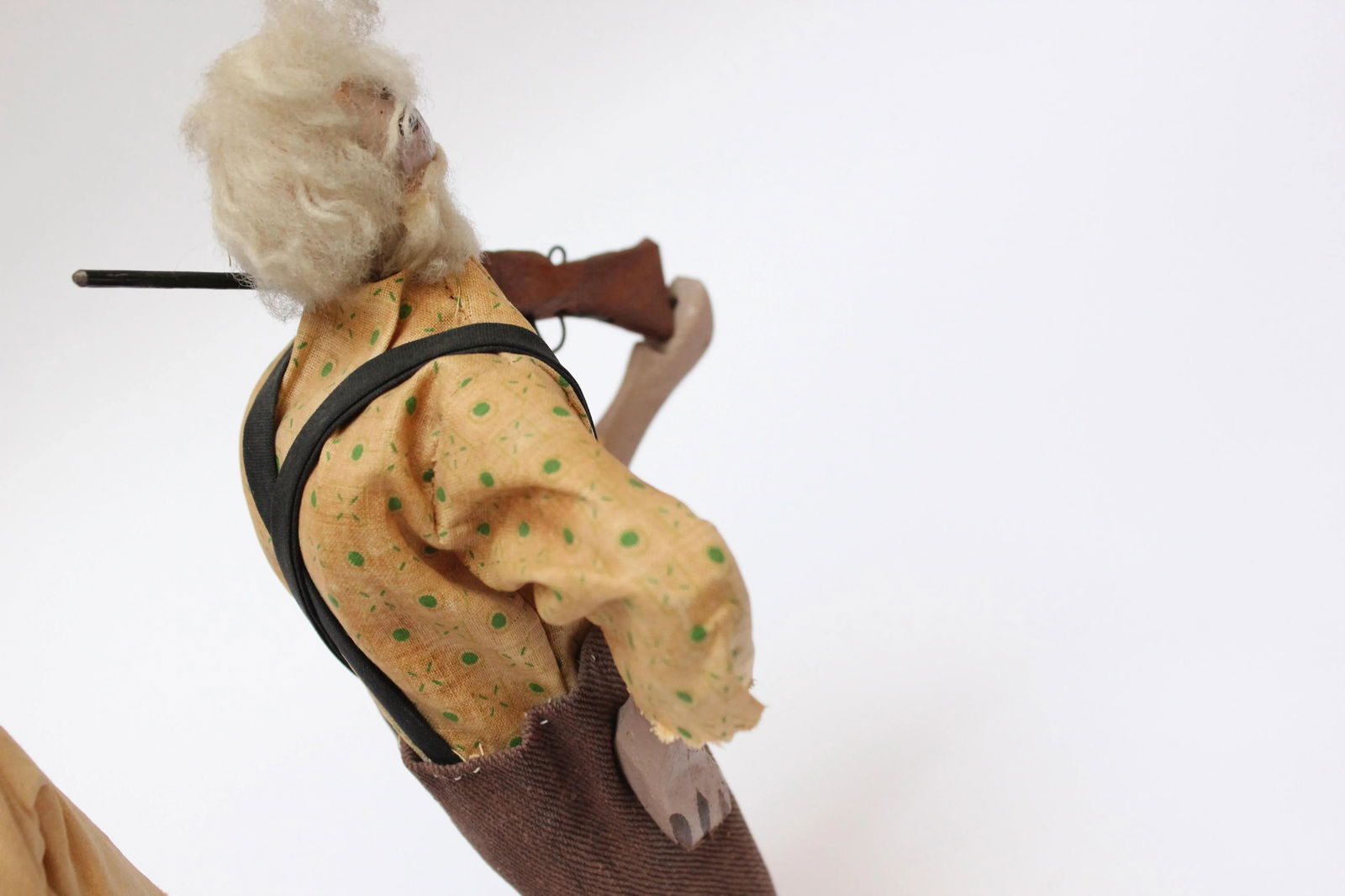 Outsider Art Hand-Carved "Shotgun Wedding" Tableau - 12