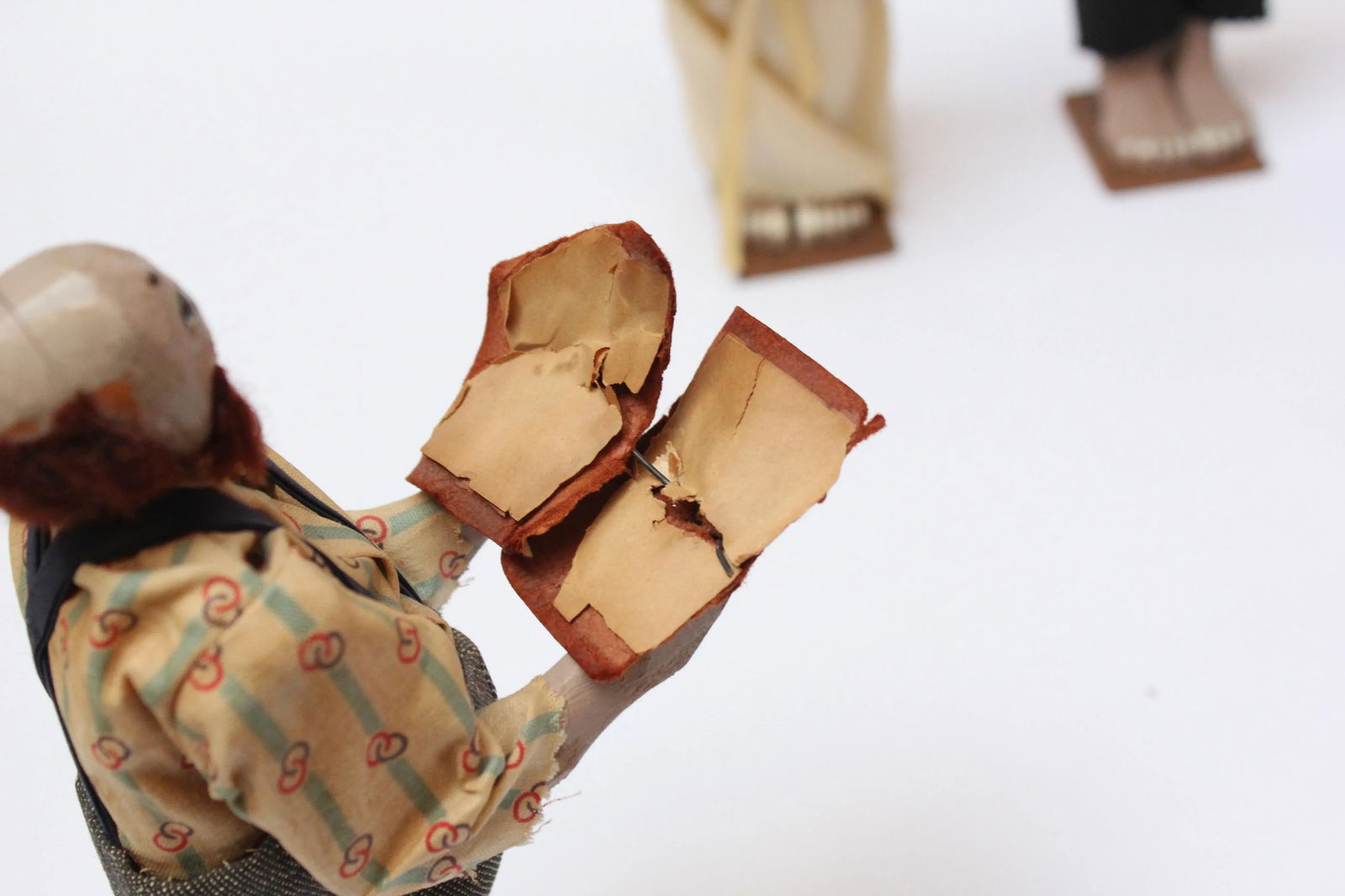 Outsider Art Hand-Carved "Shotgun Wedding" Tableau - 8