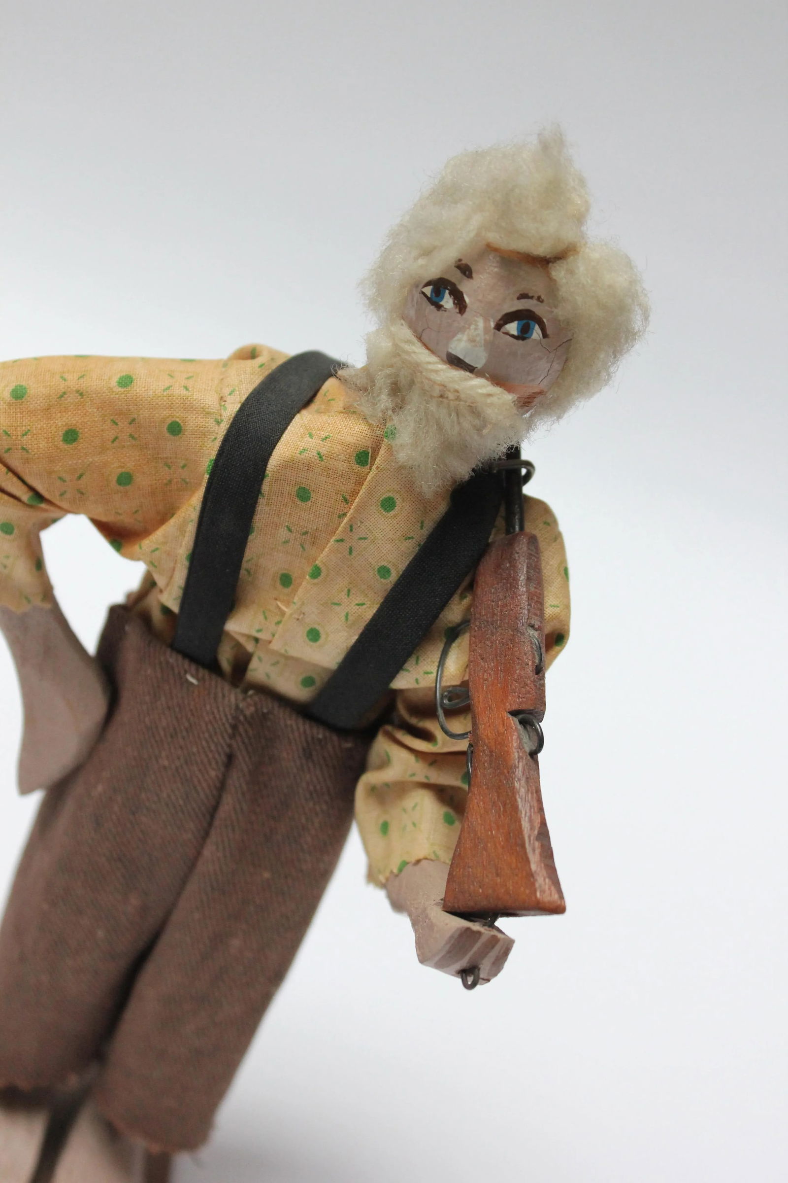 Outsider Art Hand-Carved "Shotgun Wedding" Tableau - 9