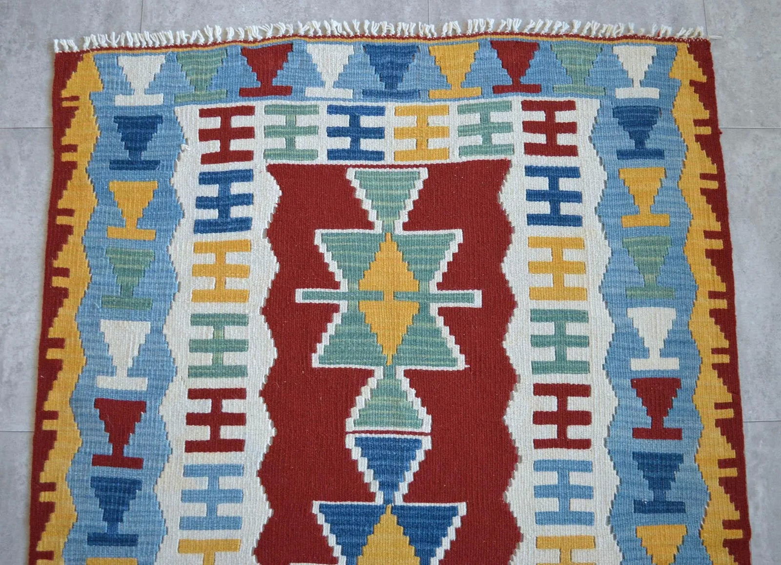 1980s Flatweave Turkish Rug - 4