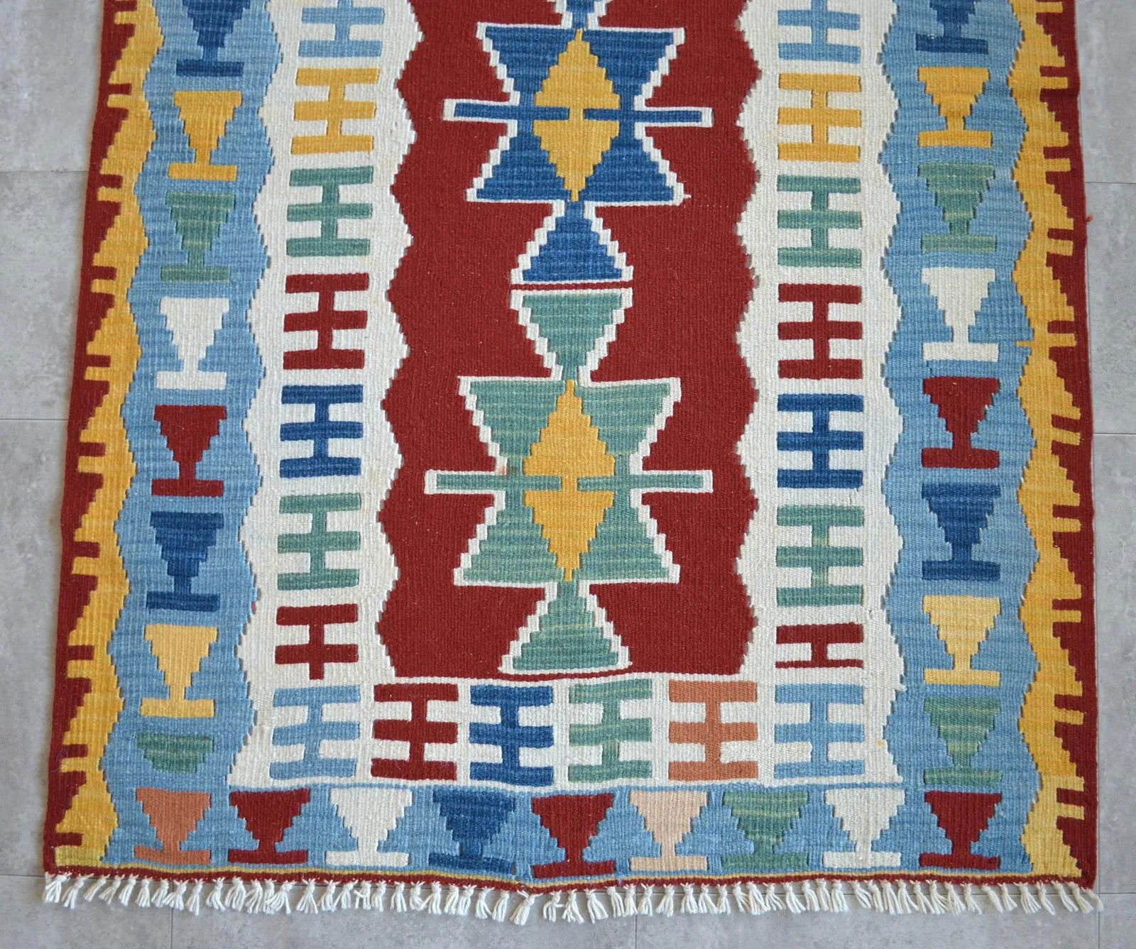 1980s Flatweave Turkish Rug - 5