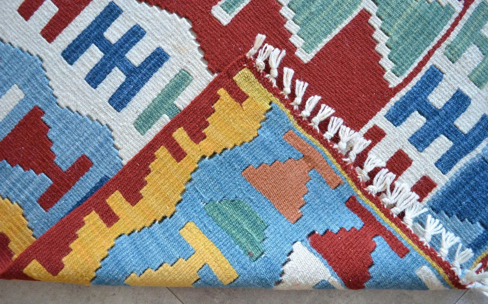 1980s Flatweave Turkish Rug - 7