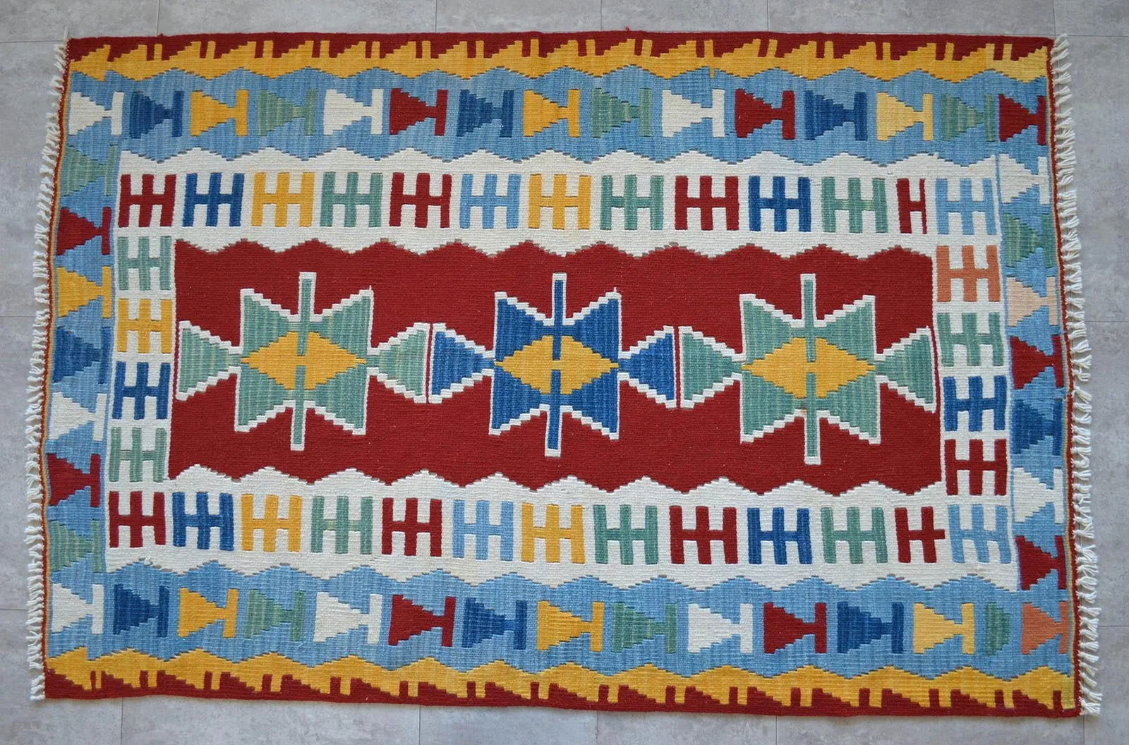 1980s Flatweave Turkish Rug - 8