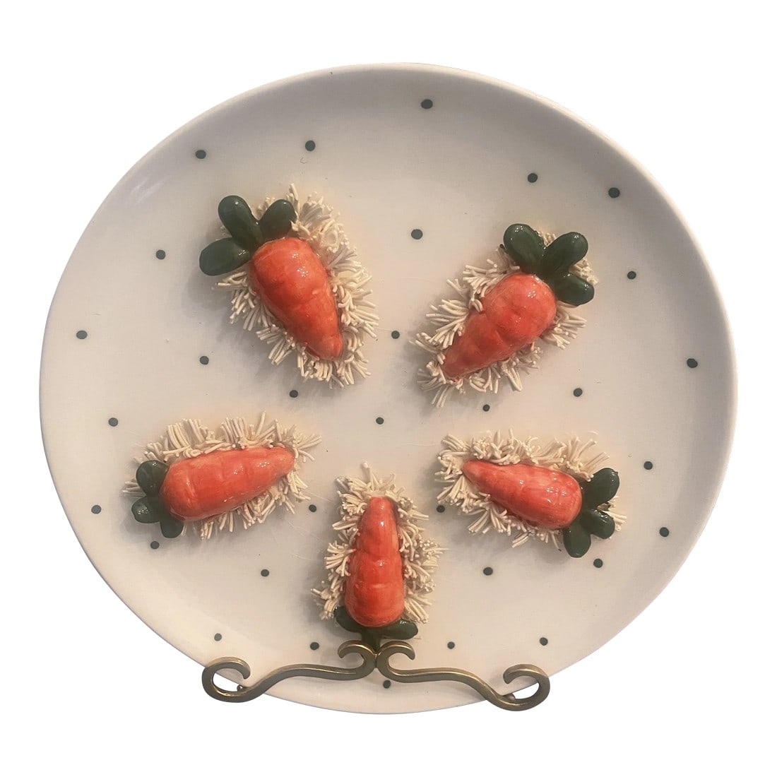 Vintage Decorative Trompe L'oeil Carrot Plate (1 of 7)