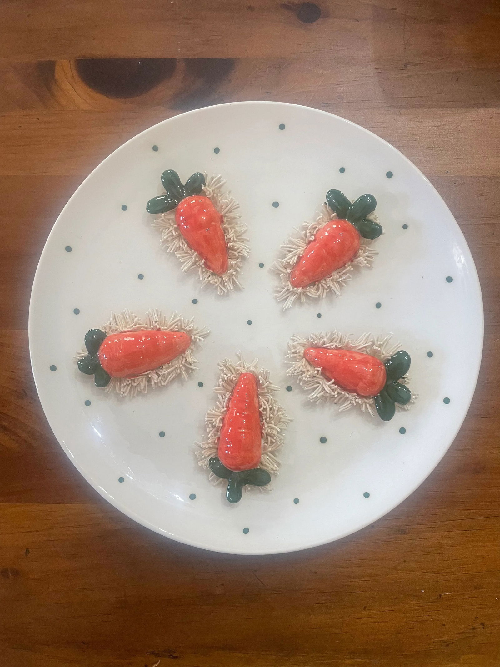 Vintage Decorative Trompe L'oeil Carrot Plate - 2