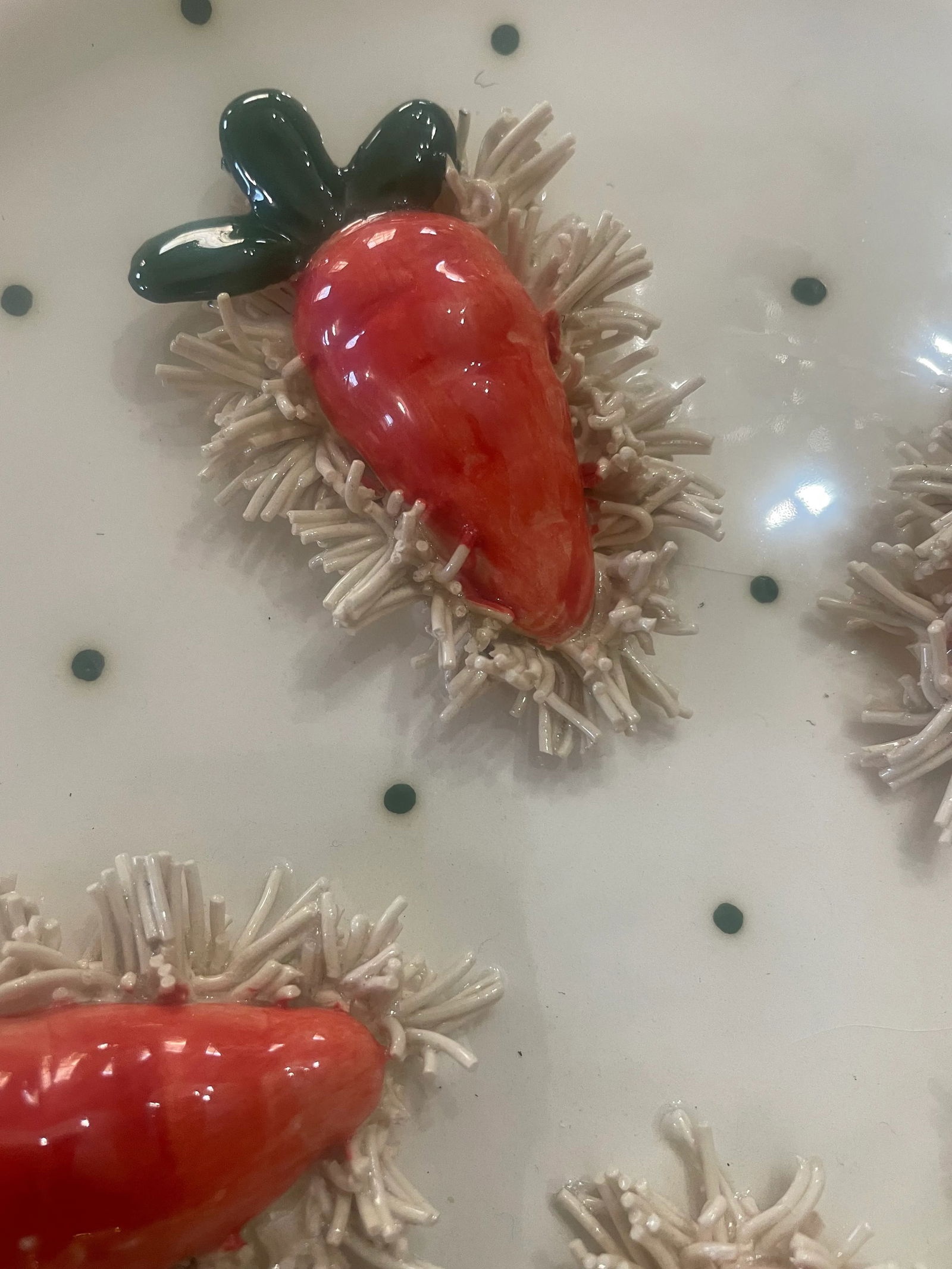 Vintage Decorative Trompe L'oeil Carrot Plate - 3