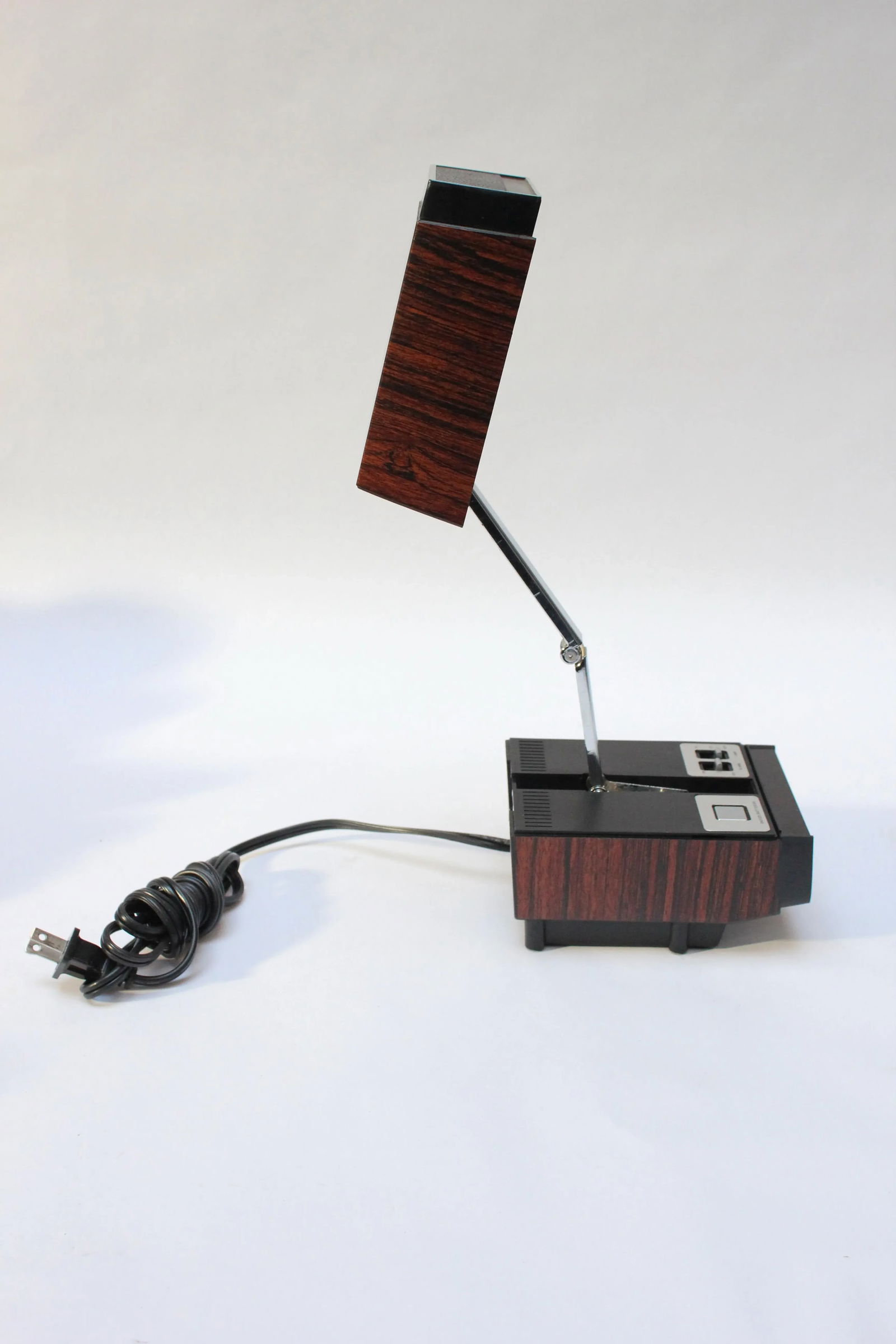 Vintage Collapsible Articulating Alarm Clock Lamp by Cosmo Time - 2