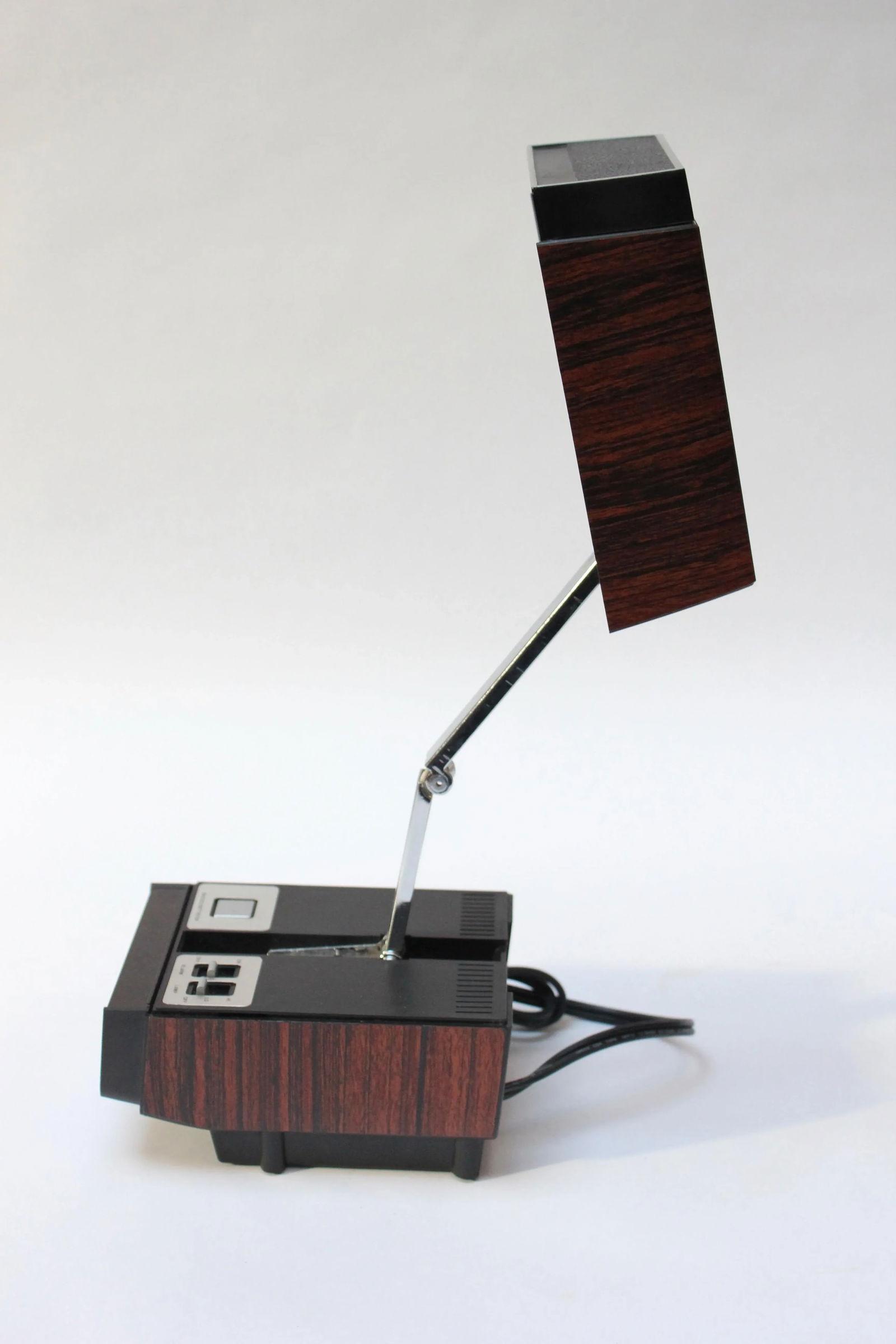 Vintage Collapsible Articulating Alarm Clock Lamp by Cosmo Time - 4