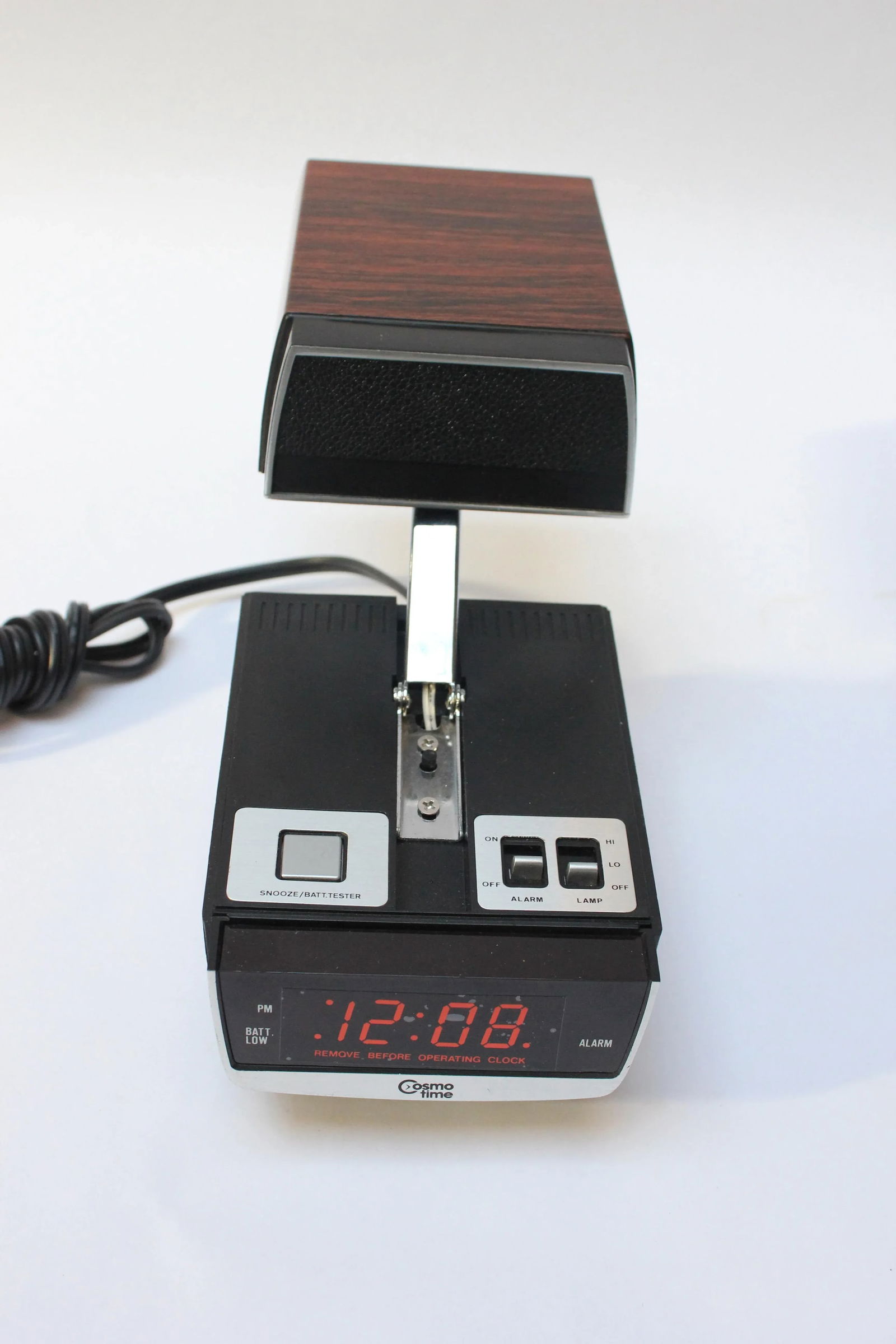 Vintage Collapsible Articulating Alarm Clock Lamp by Cosmo Time - 8