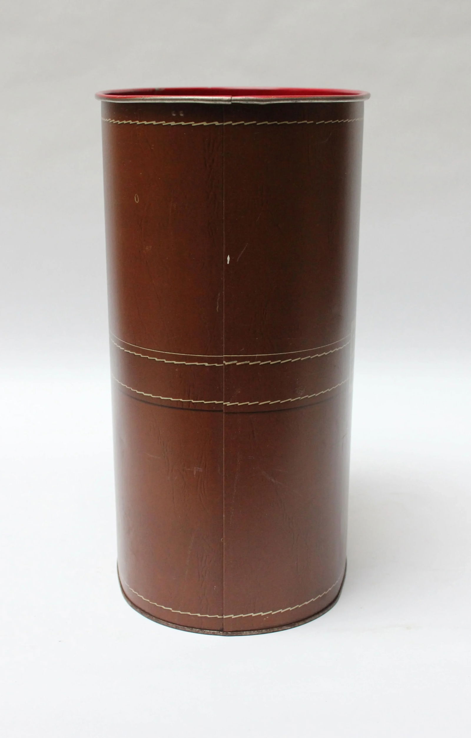 Vintage Cheinco "Pocketbook" Tin Litho Wastebasket - 5