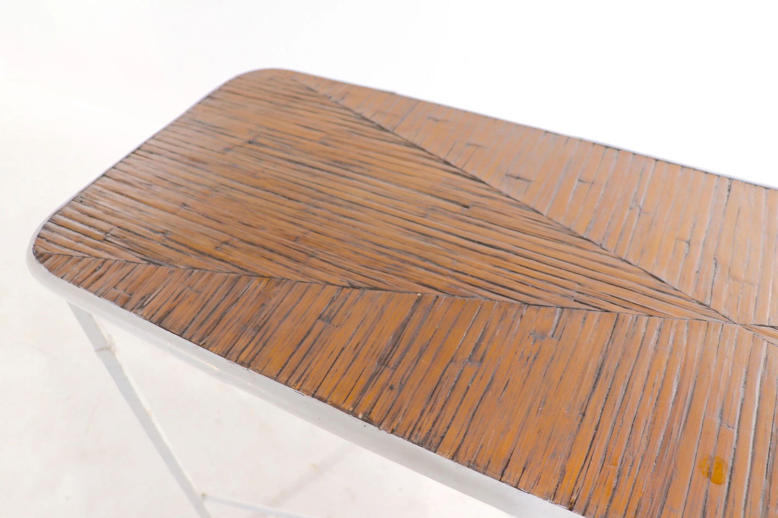 Wrought Iron and Bamboo Console Table - 12