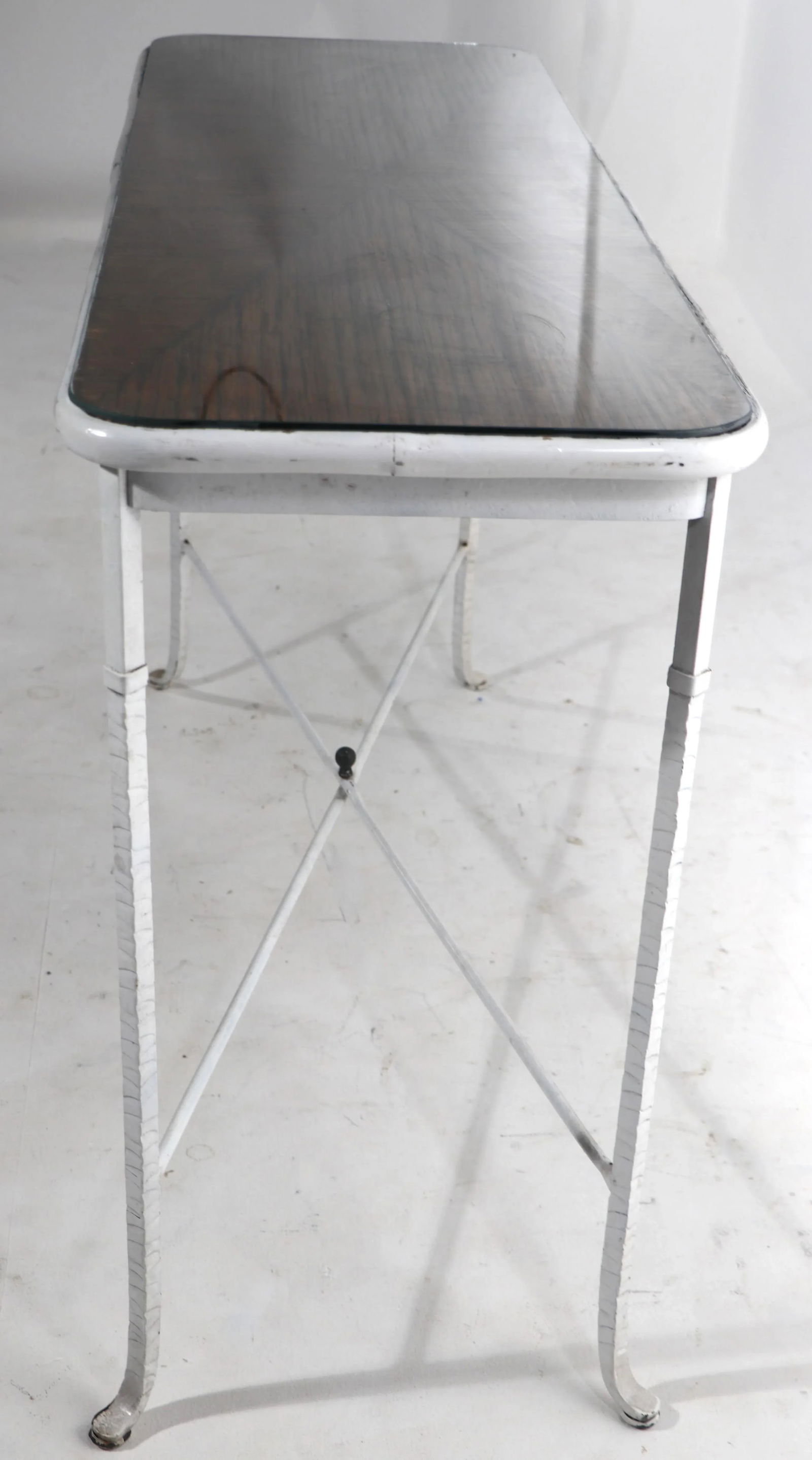 Wrought Iron and Bamboo Console Table - 8