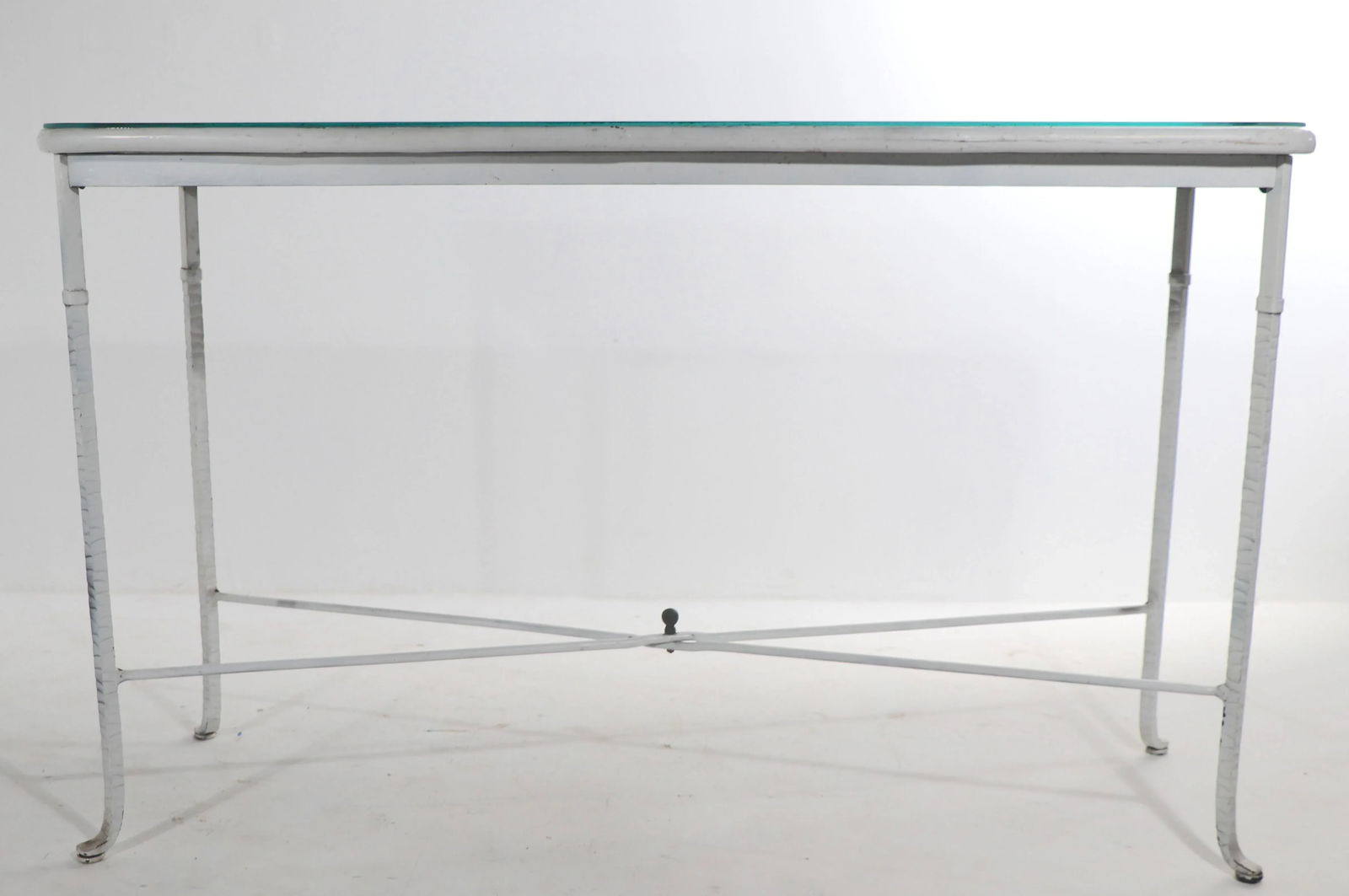 Wrought Iron and Bamboo Console Table - 9