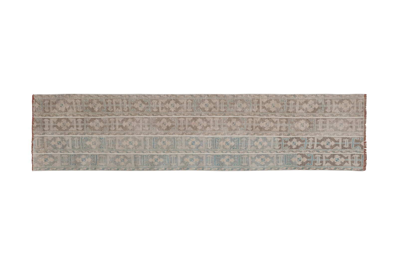 Faded Turkish Oushak Rug Runner 2'6" X 9'9" - 2