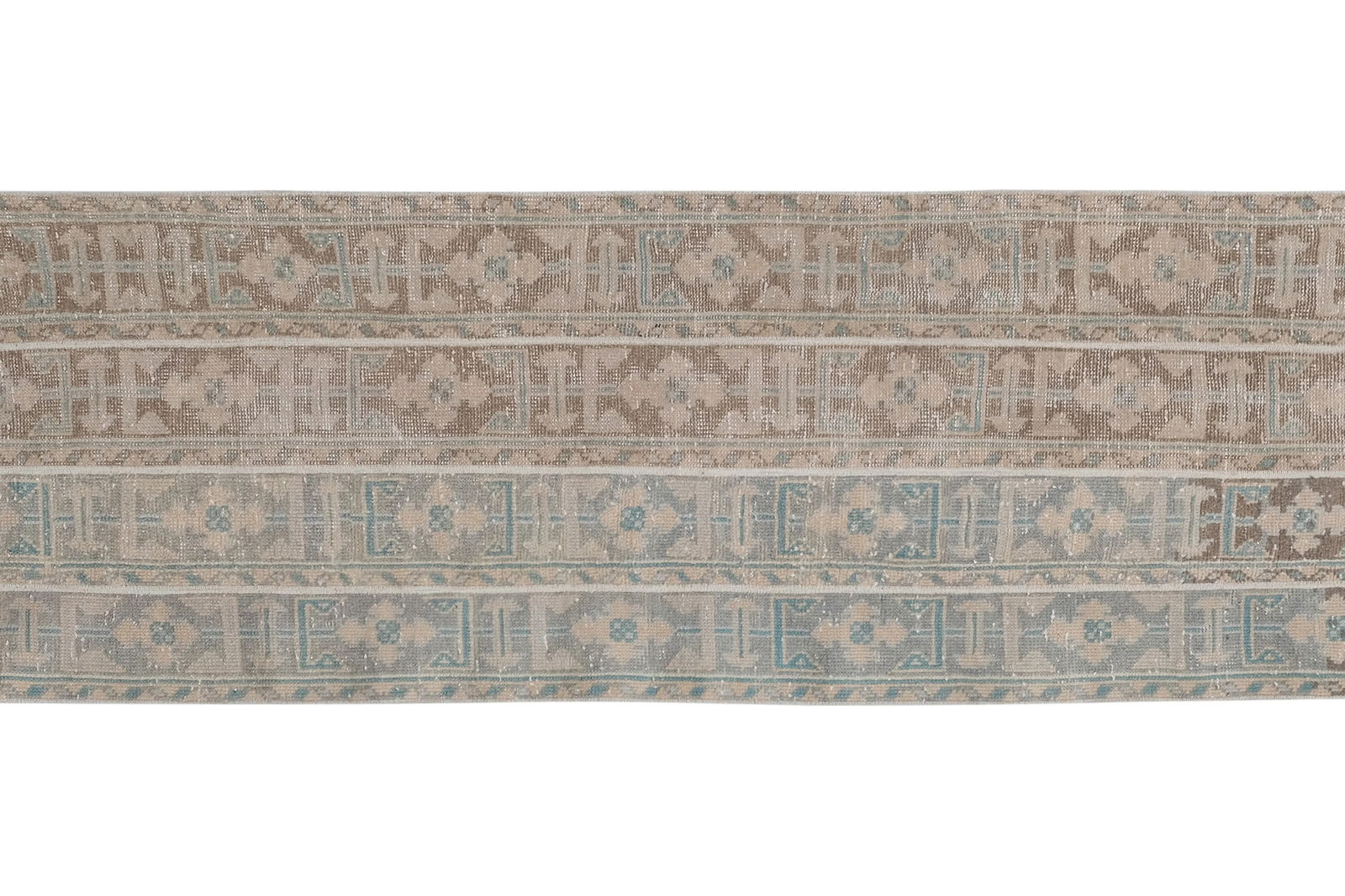 Faded Turkish Oushak Rug Runner 2'6" X 9'9" - 3