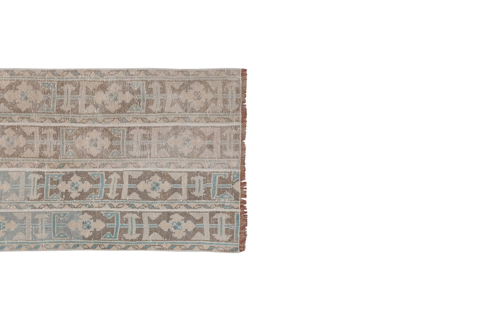 Faded Turkish Oushak Rug Runner 2'6" X 9'9" - 4