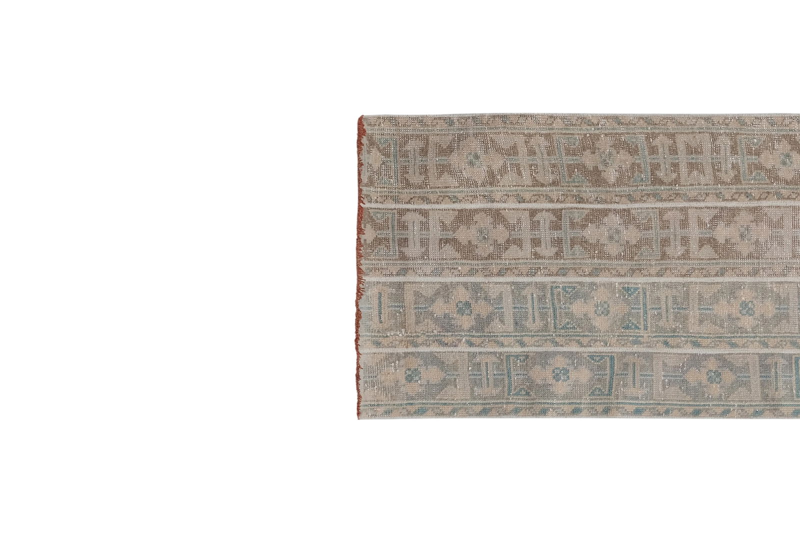 Faded Turkish Oushak Rug Runner 2'6" X 9'9" - 5