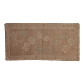 Vintage Distressed Oushak Rug Mat Runner - 1'8" X 3'4"