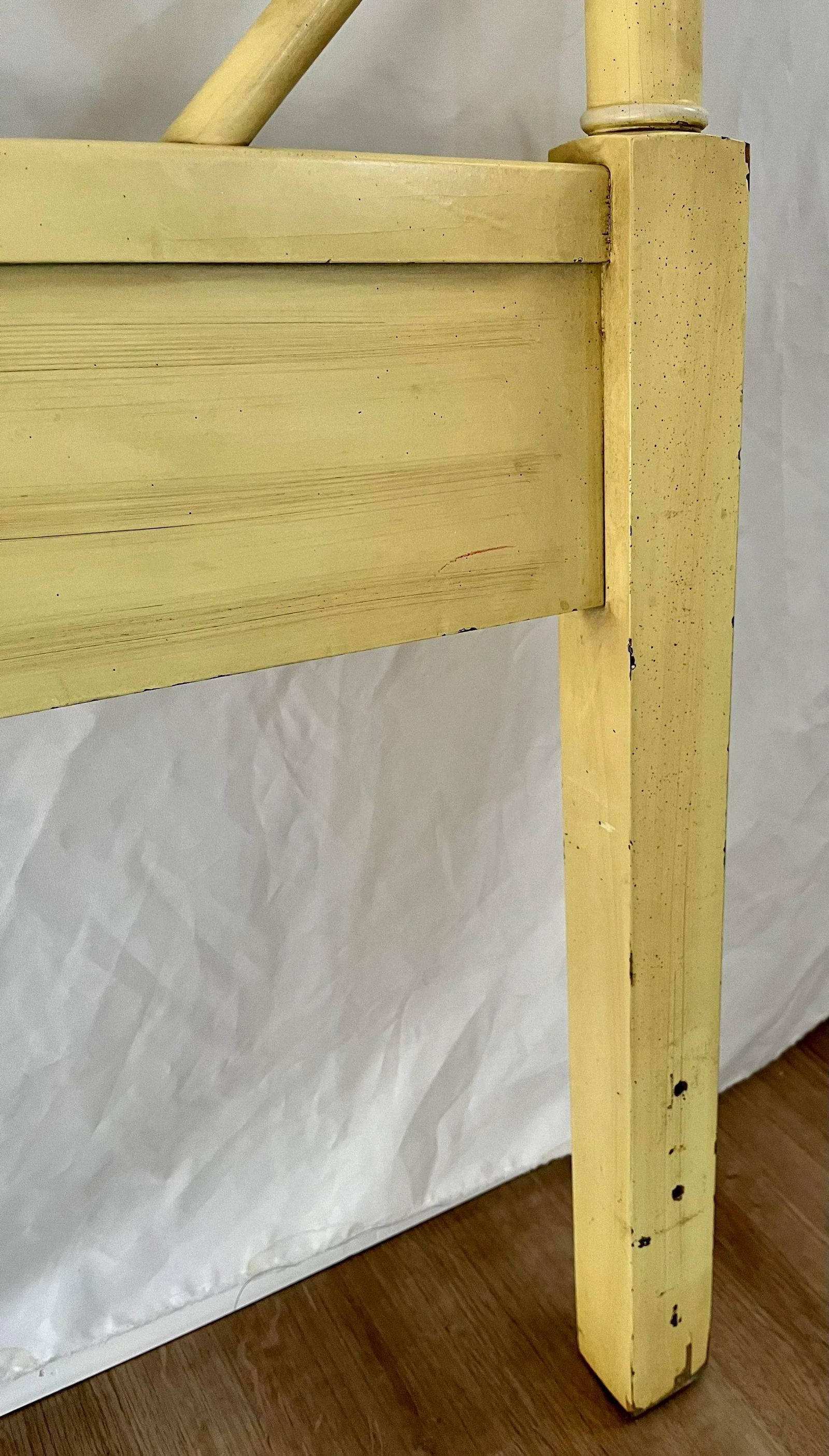 Vintage Chinoiserie Henry Link Faux Bamboo Twin Headboard - 8