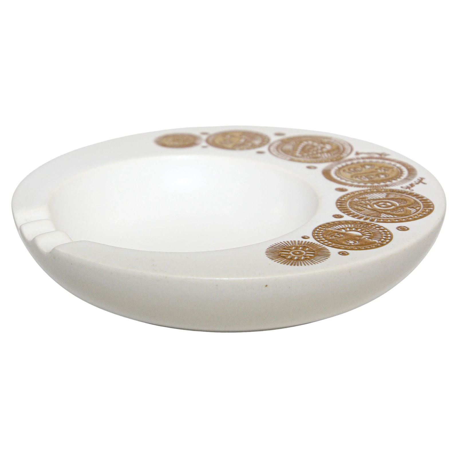 Georges Briard Midas Hyalyn Porcelain Ashtray with Gold Design - 5
