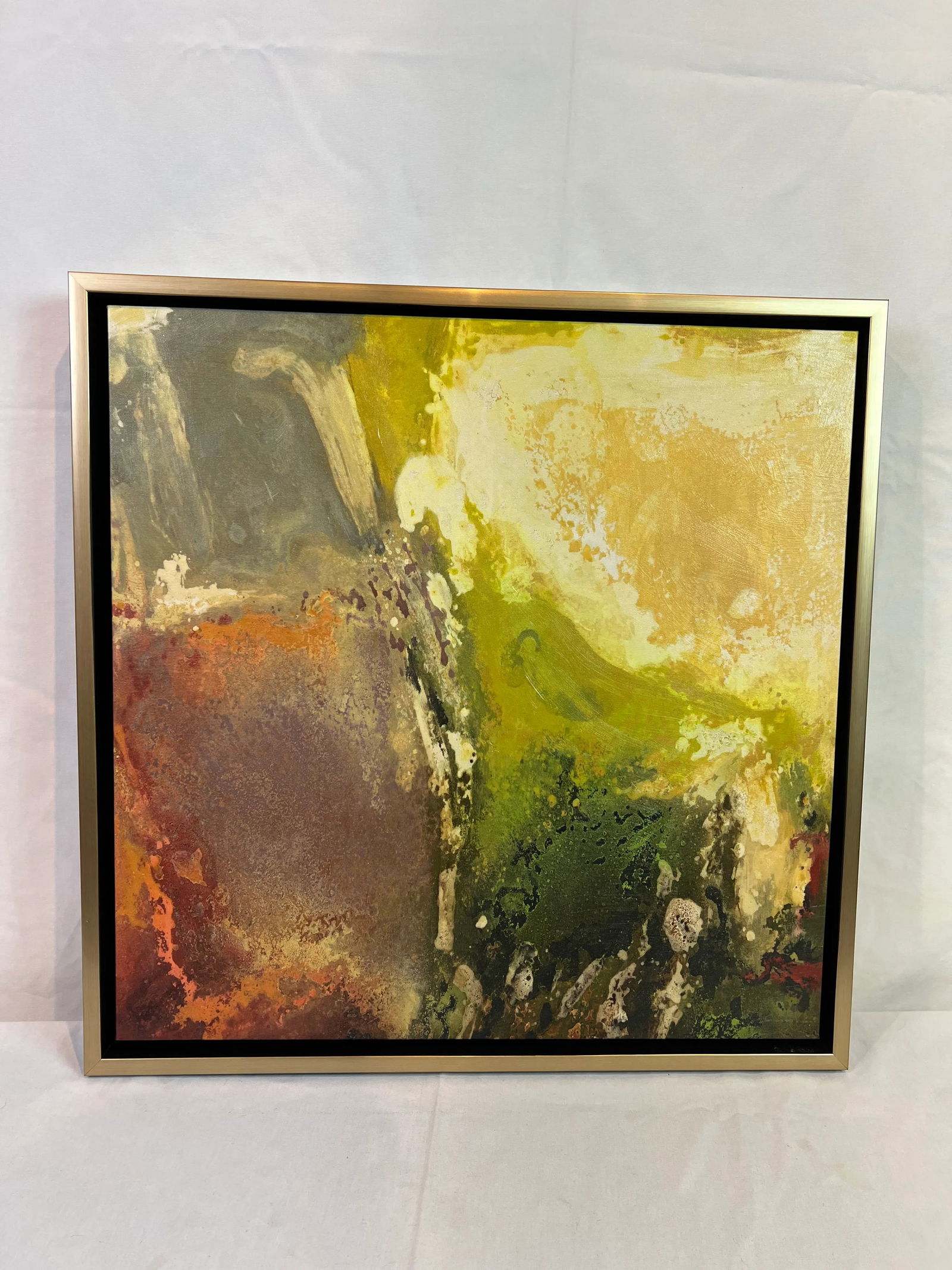 1990s Abstract Giclee Print on Canvas, Framed - 11