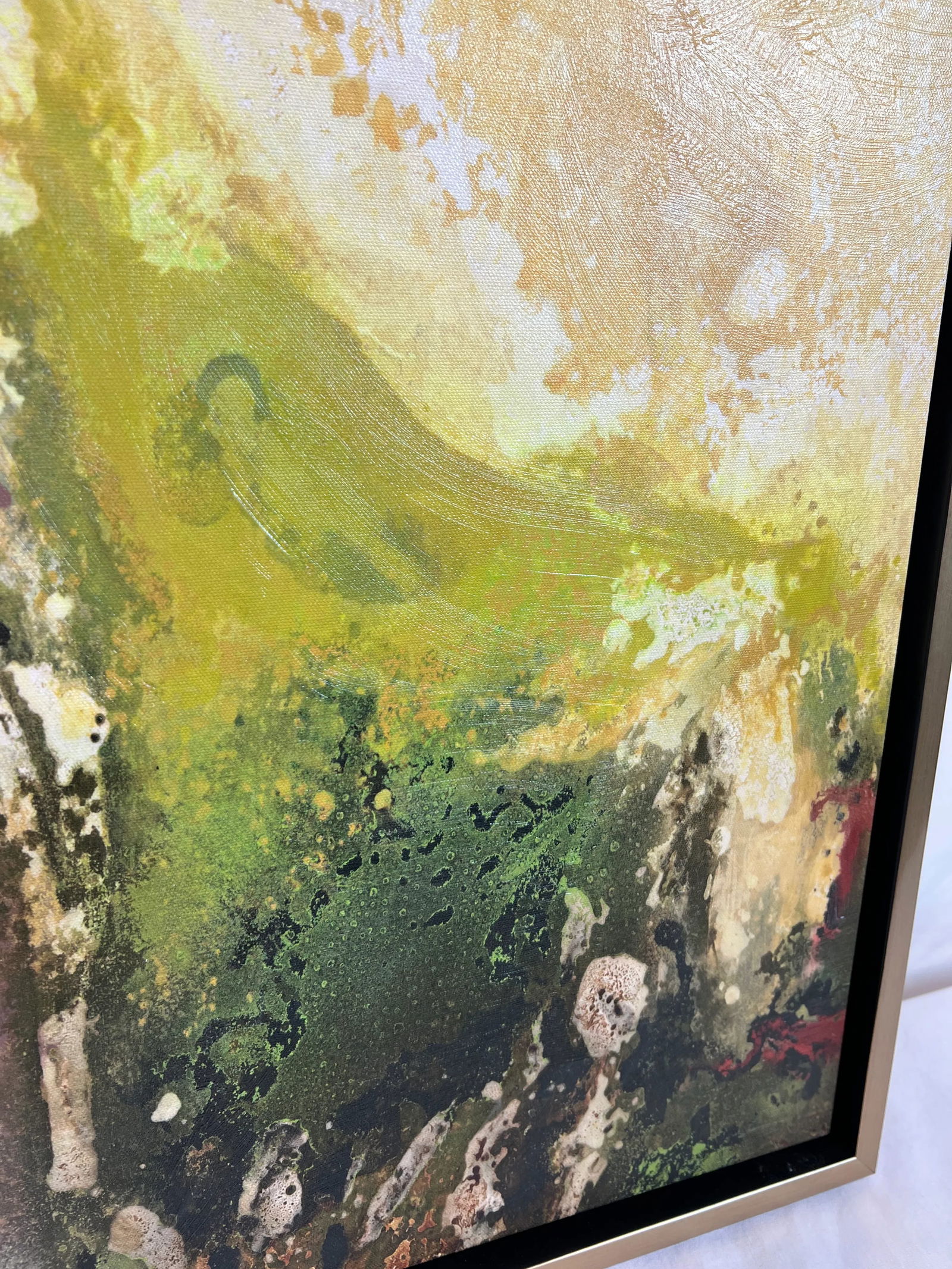 1990s Abstract Giclee Print on Canvas, Framed - 4