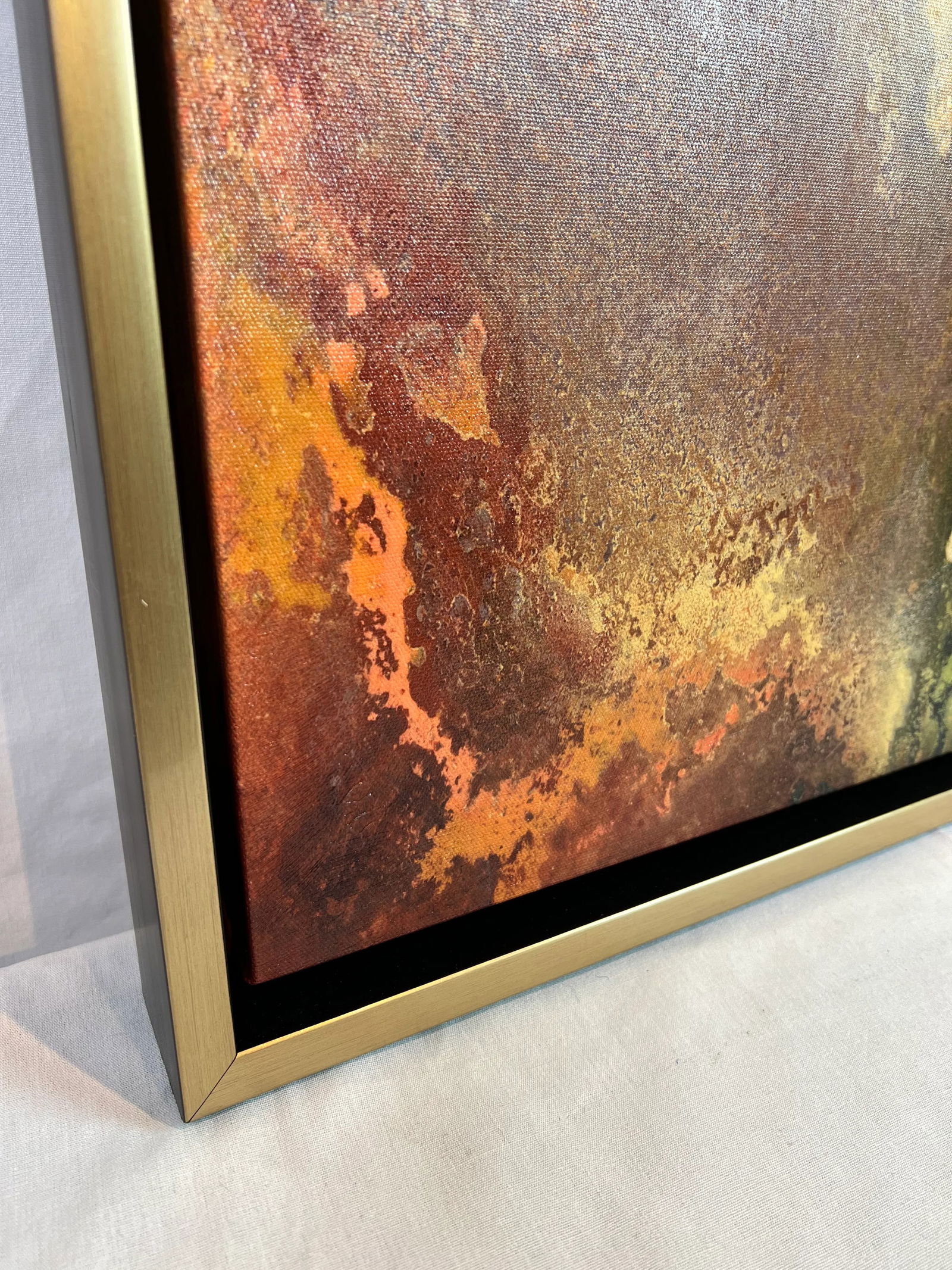 1990s Abstract Giclee Print on Canvas, Framed - 8