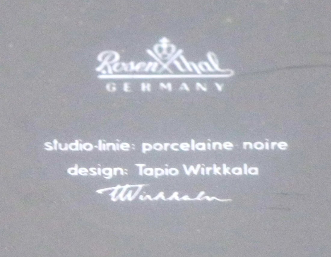 Rosenthal Studio Line Tapio Wirkkala Noire Rimed Soup Bowl - 7
