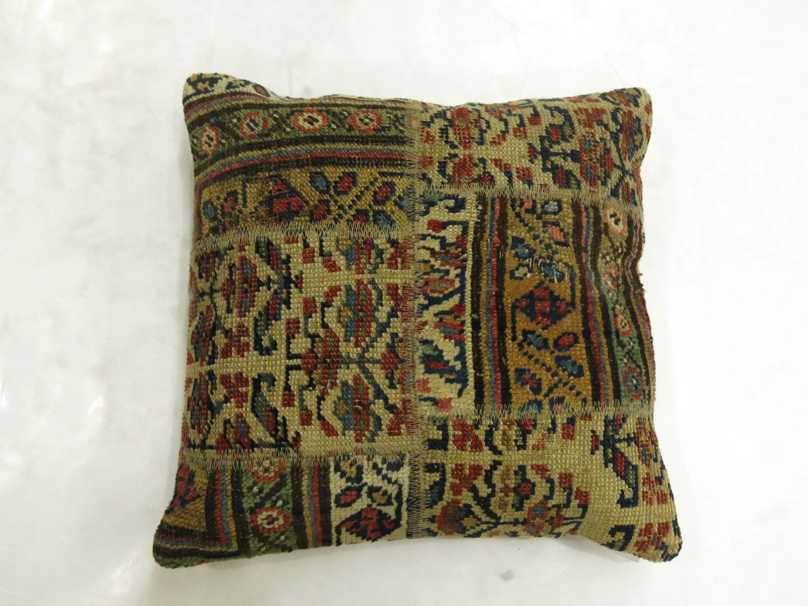 Tribal Persian Patchwork Rug Pillow - 3