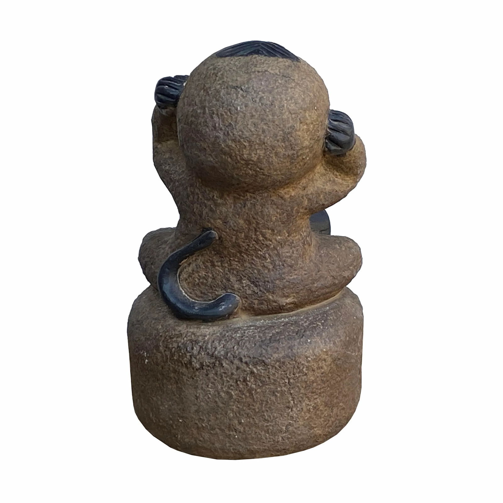 Black Gray Brown Two Colors Stone Monkey Ape Figure - 4
