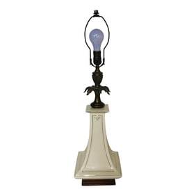Mid Century Porcelain Obelisk Table Lamp