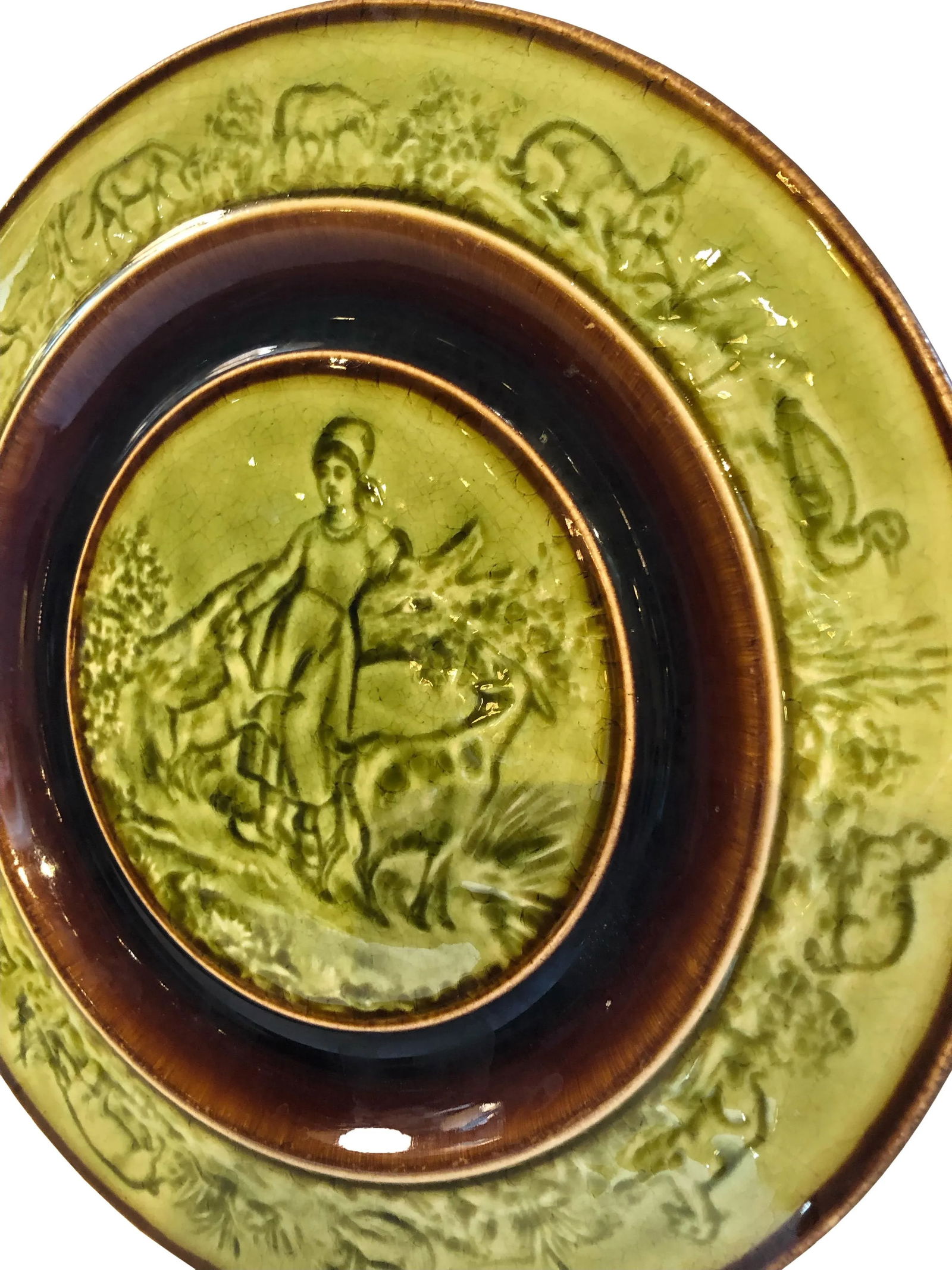 Vintage Bordallo Pinheiro Majolica Plates - Set of Three - 5