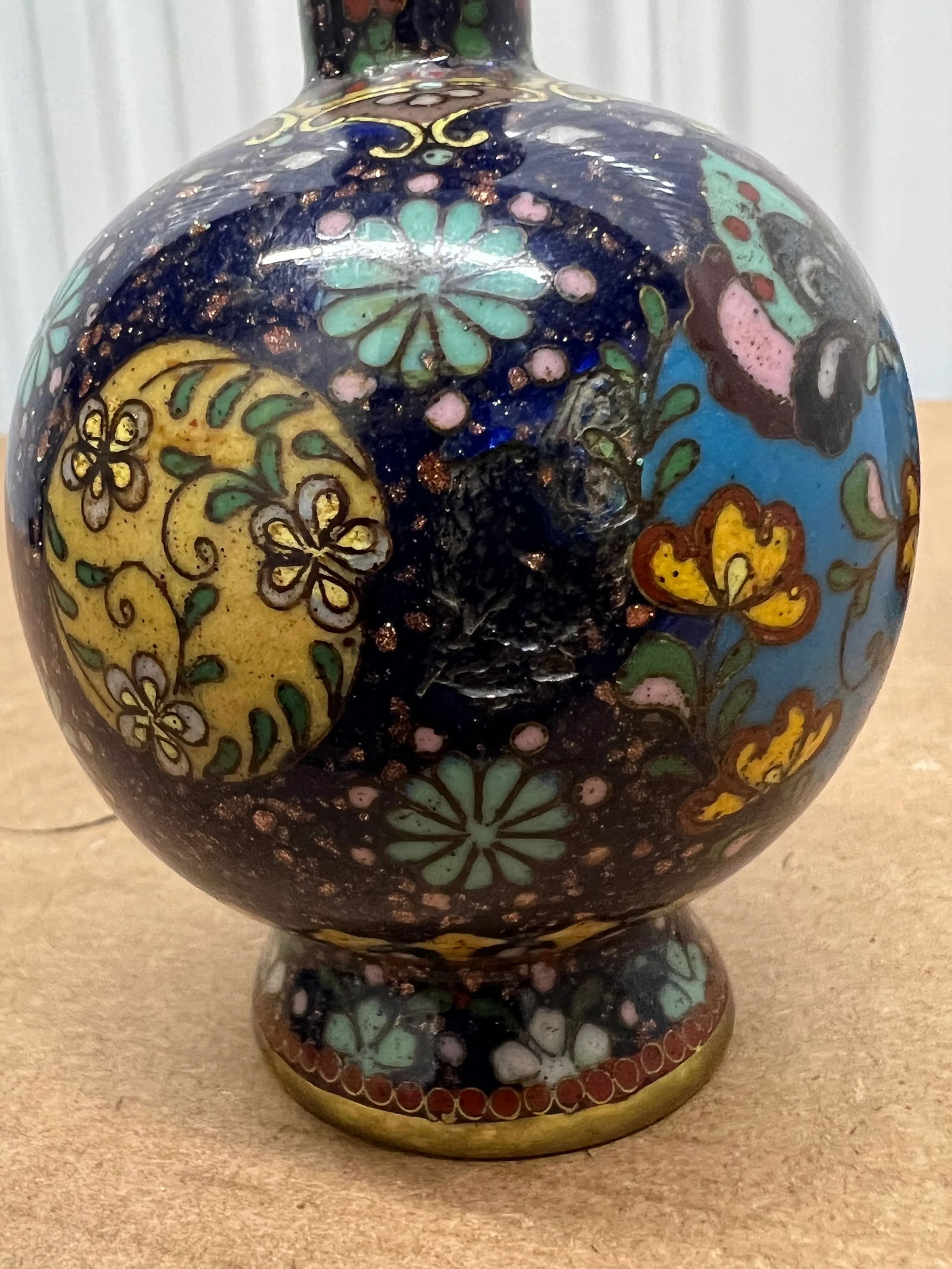 Late 19th Century Antique Miniature Japanese Cloisonne Peacock Form Cloisonné Vases - a Pair - 9