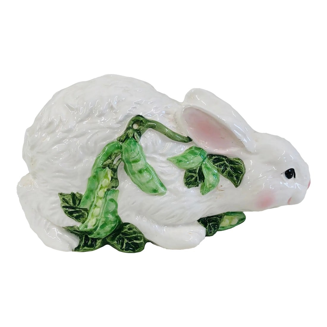 1980s Ceramic Rabbit Figurine Adorned With Ivy (1 of 8)