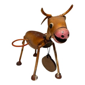 1970s Manuel Felguerez Style Modernist Brown Donkey Valet Caddy Viva Mexico