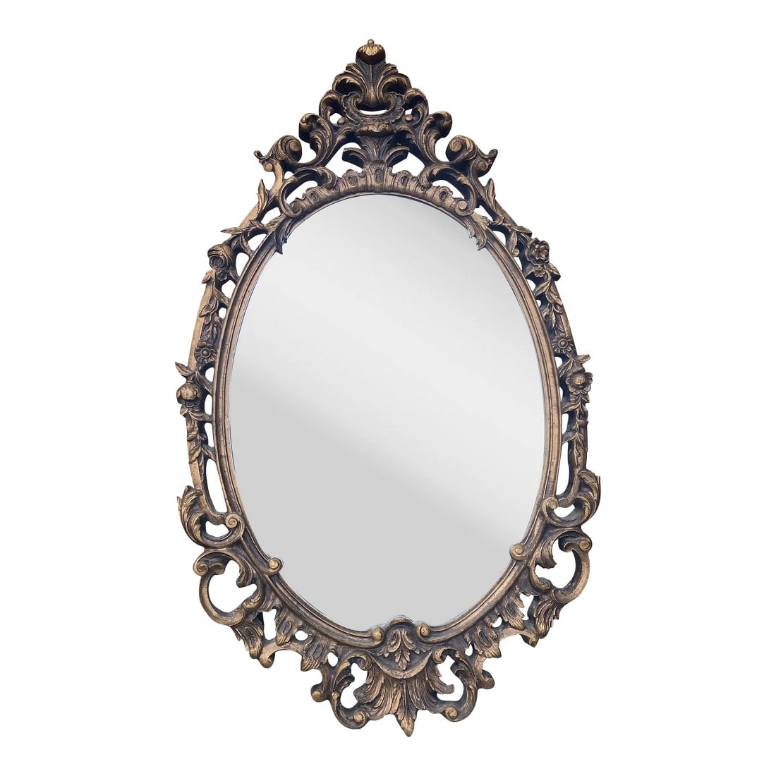 1970s Rococo Style Mirror: A beautiful rococo style mirror, perfect for the interior designer or the enthusiast! Condition: Alterations: Original Condition Unaltered Imperfections: Some Imperfections Condition Notes: Perfect co