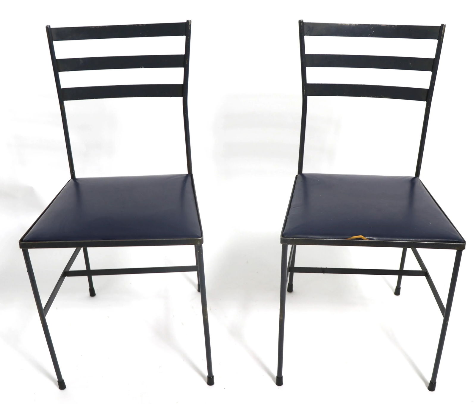 Pr. Mid Century Wrought Iron Side Chairs in the Style of Arbuck McCobb Nelson - 10