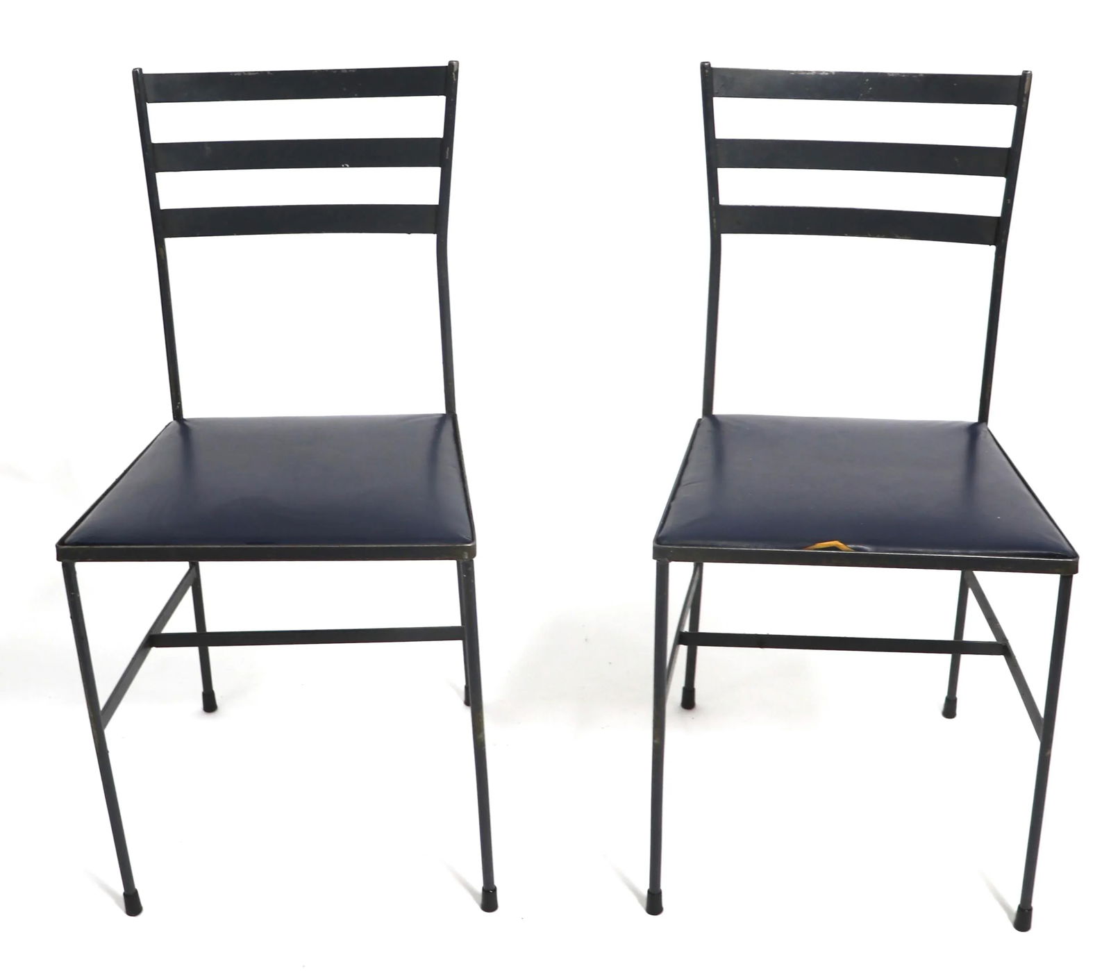 Pr. Mid Century Wrought Iron Side Chairs in the Style of Arbuck McCobb Nelson - 2