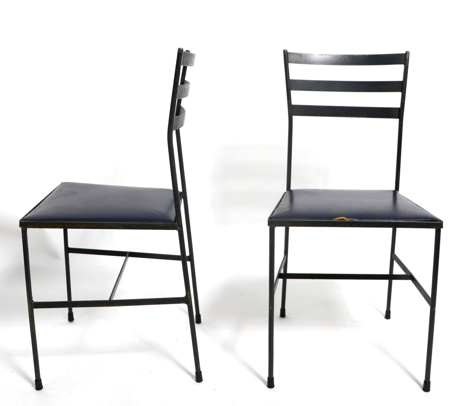 Pr. Mid Century Wrought Iron Side Chairs in the Style of Arbuck McCobb Nelson - 7