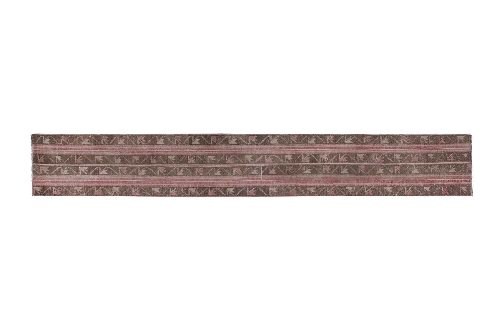 Neoclassical Style Vintage Turkish Oushak Runner - Stair Carpet 2'2'' X 15'5'' - 2
