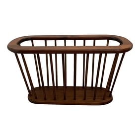 Vintage Cornwall Industries Mid Century Spindle Magazine Rack After Authur Umanoff