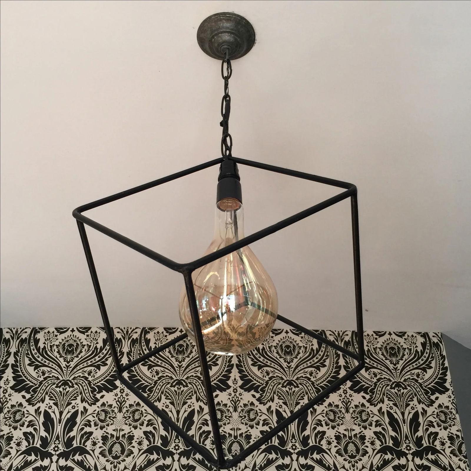 1970s Geometric Pendant Chandelier - 2