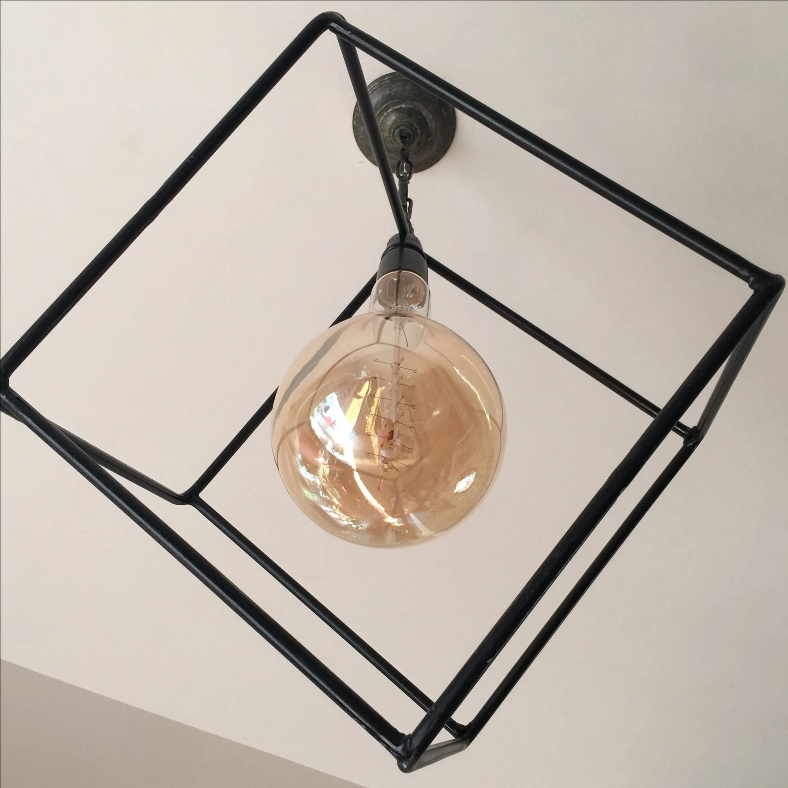 1970s Geometric Pendant Chandelier - 3