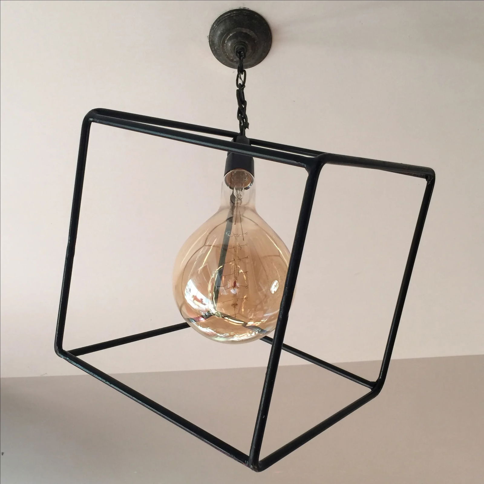 1970s Geometric Pendant Chandelier - 5